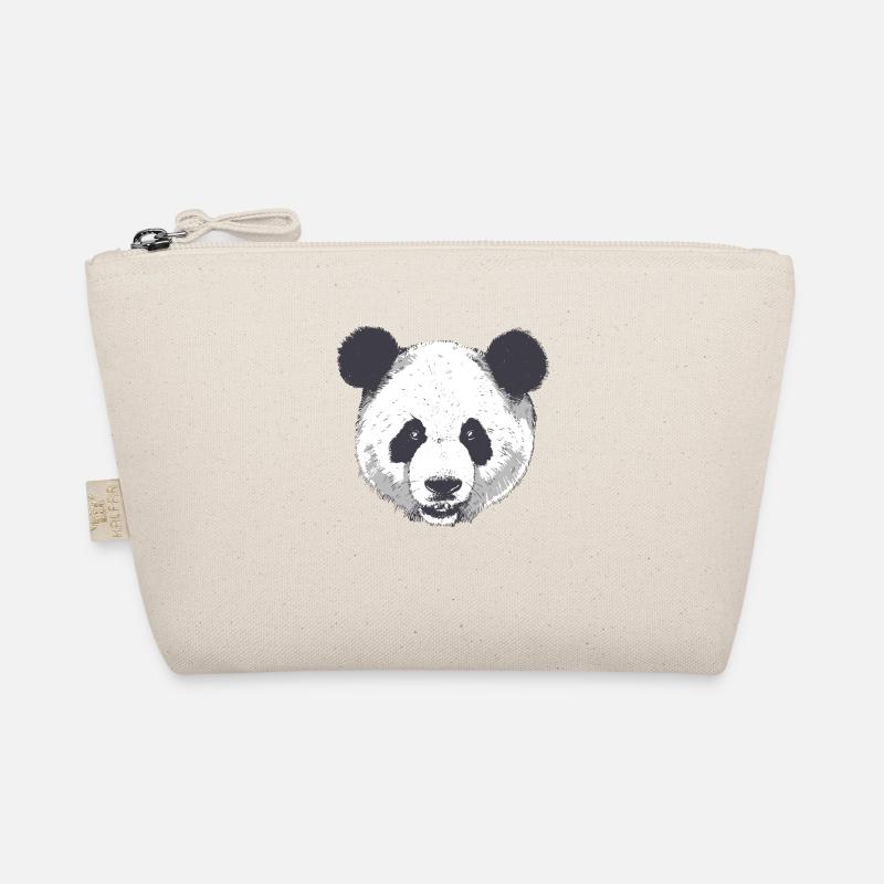 Panda Kopf Bär cool süß realistisch Illustration Bio-Täschchen