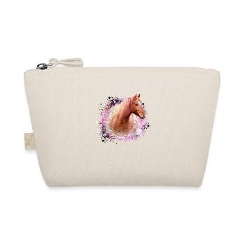 haflinger,horse,graffiti, painting, horse's head,pink - Organic Pouch - nature - Front