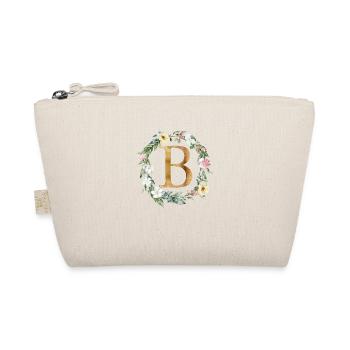 Personalisierbar Monogramm Watercolour Floral B - Bio-Täschchen - Natur - Vorne