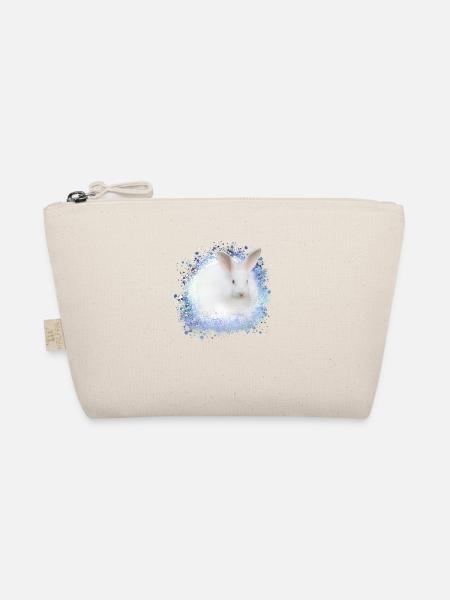 lapin blanc, lapin, graffiti, bleu - Trousse biologique - nature