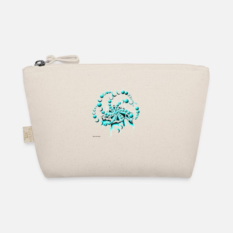 Psychedelic, Eye, turquoise Organic Pouch