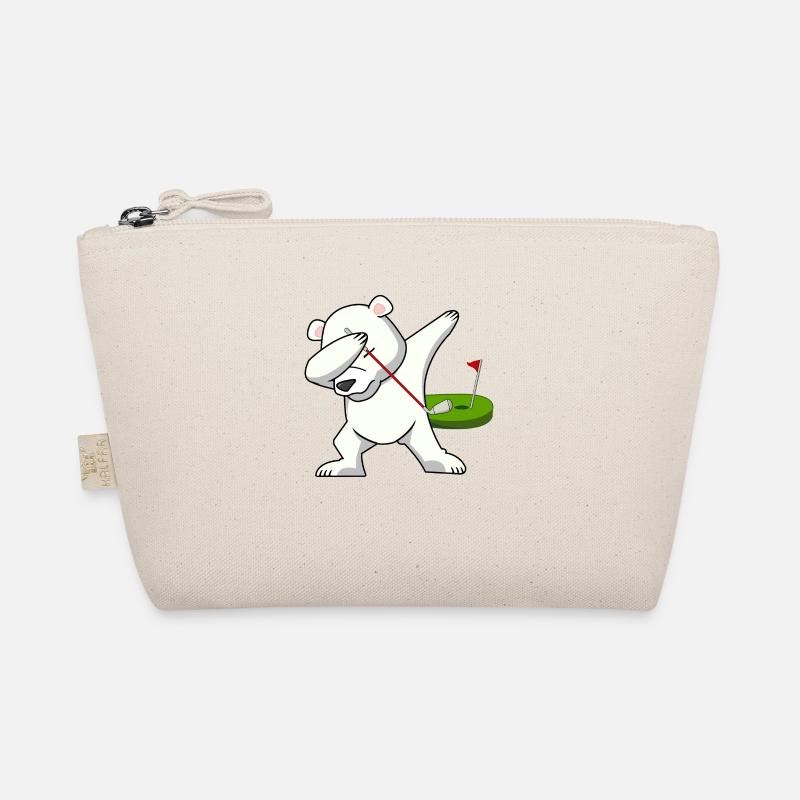 dab dabbing eisbär golf bear ballsportart polar 18 Organic Pouch