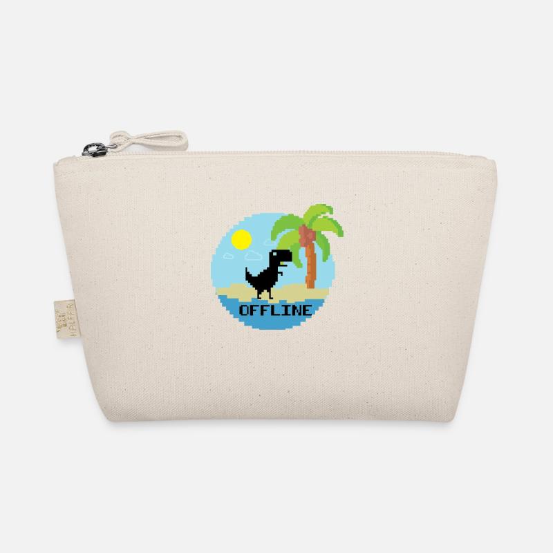 Funny offline Dinosaur vacation Organic Pouch