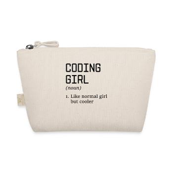 Coding Girl Definition Noun Software Developer Pro - Bio-Täschchen - Natur - Vorne