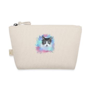 Cat, Green, Watercolor, Art, Painting, Graffiti, Colorful - Organic Pouch - nature - Front