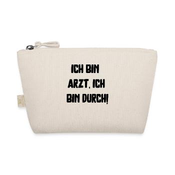 bin Arzt bin durch lustiger Spruch Beruf Schrift - Bio-Täschchen - Natur - Vorne