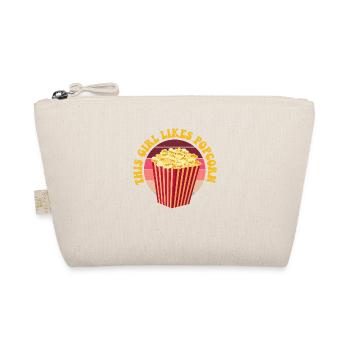 Girl Likes Popcorn Eating Healthy Corn - Organic Pouch - nature - Front