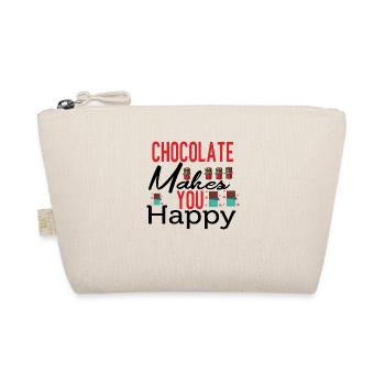 Le chocolat me rend heureux - Trousse biologique - nature - Devant