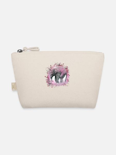 babyelefant,elefant,graffiti,rosa,malerei - Bio-Täschchen - Natur - Vorne