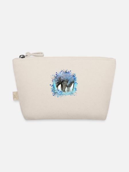 babyelefant,elephant,graffiti,blue,painting - Organic Pouch - nature - Front