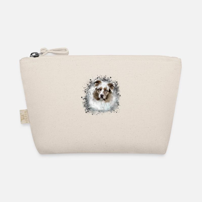 Australian shepherd, grey,graffiti, painting,dog Organic Pouch