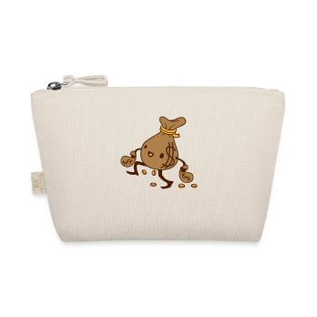 Happy Walking Money Bag Comic - Organic Pouch - nature - Front
