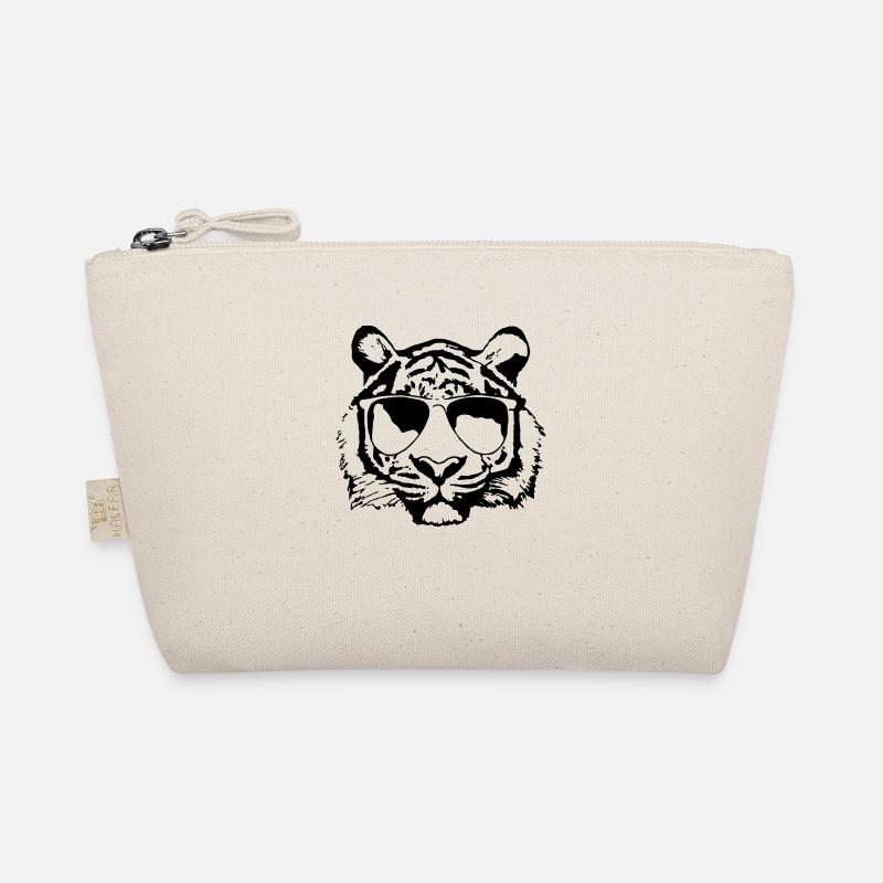 Tiger with sunglasses Cool gift idea Organic Pouch