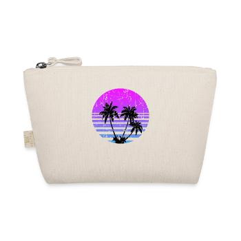 palm trees retro sun - Organic Pouch - nature - Front