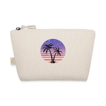 palm trees retro sun - Organic Pouch - nature - Front