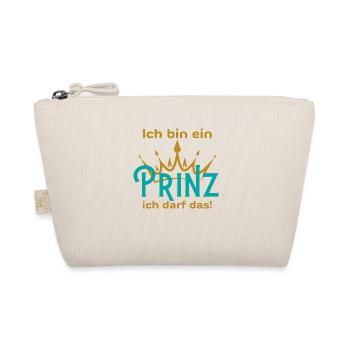 ich bin ein Prinz ich darf das - Lustiger Spruch - Bio-Täschchen - Natur - Vorne