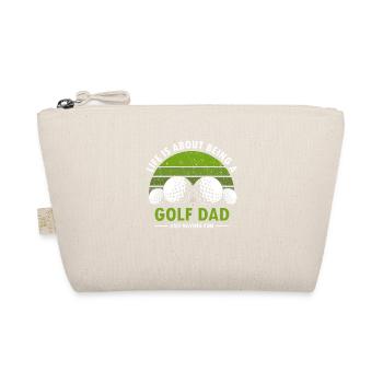 Life Is About Being A Golf DAD & Having Fun Retro - Bio-Täschchen - Natur - Vorne