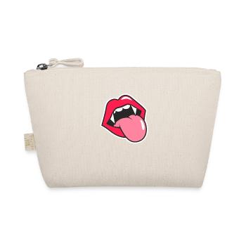Vampire,Mouth,Teeth,Halloween,Retro,Vintage - Organic Pouch - nature - Front