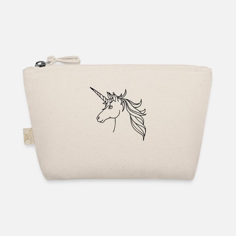 Unicorn Illustration Line Art Gift Idea Organic Pouch