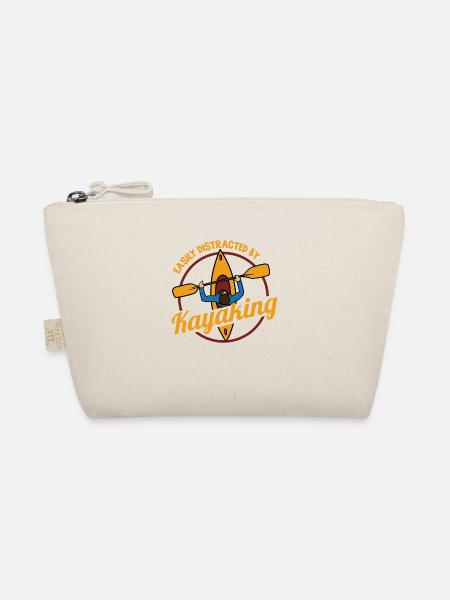 Distracted by Kayaking Water Sports Paddling - Organic Pouch - nature - Front