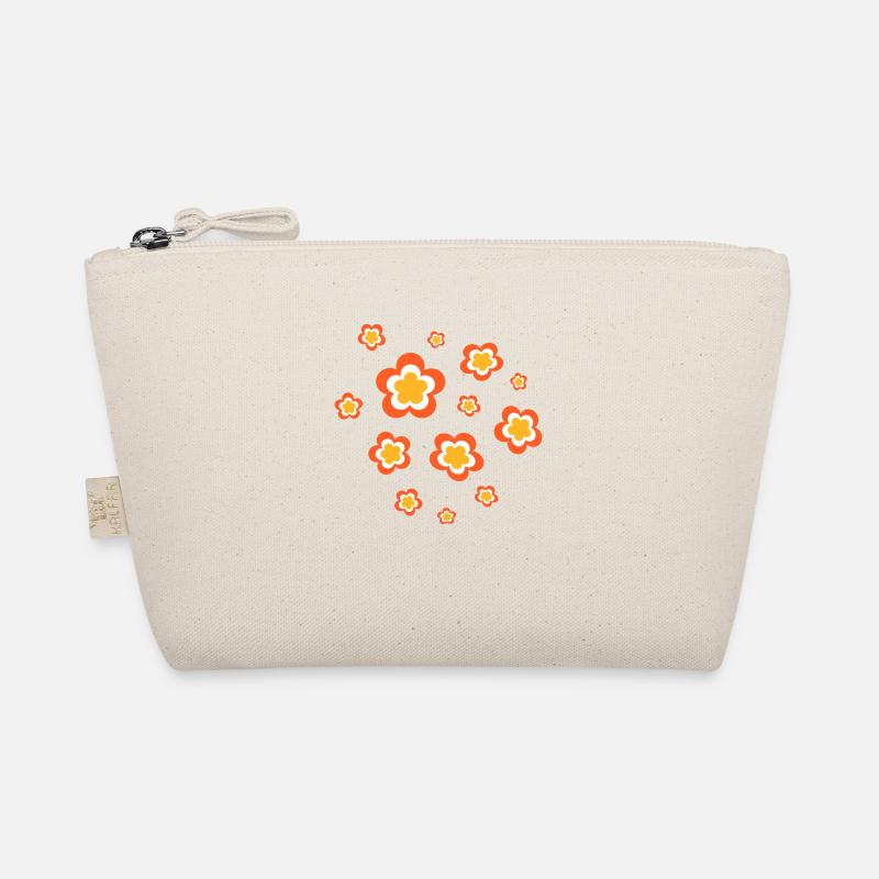 70s Flower Pattern Retro Hippie Flowers Power Organic Pouch