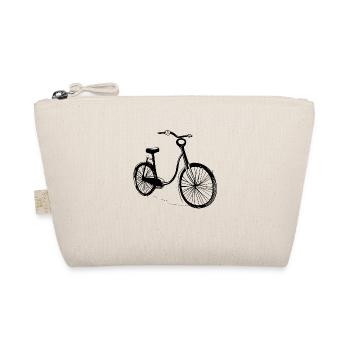 Bicycle Doodle Bicycles Cycling Silhouette 3 - Organic Pouch - nature - Front