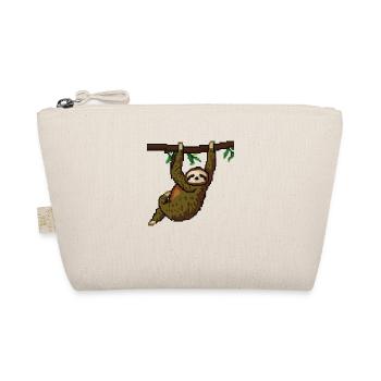 Sloth Pixelated Pixel Sloth Lazy - Organic Pouch - nature - Front
