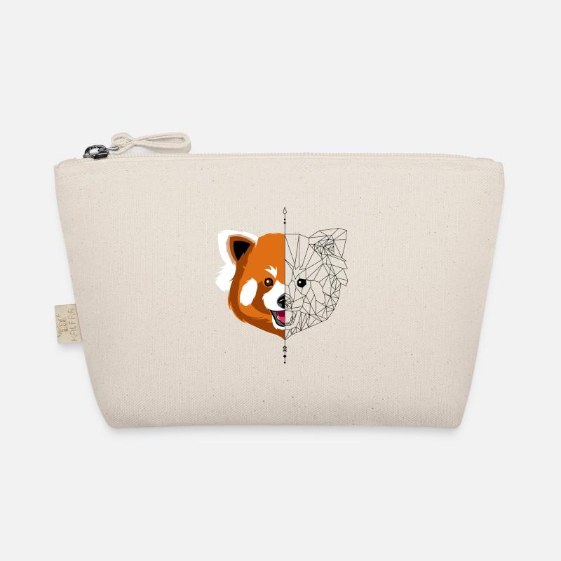 Minimalist red panda Organic Pouch