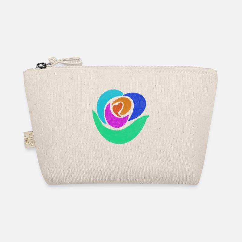 Regenbogenrose - Bio-Täschchen - Natur