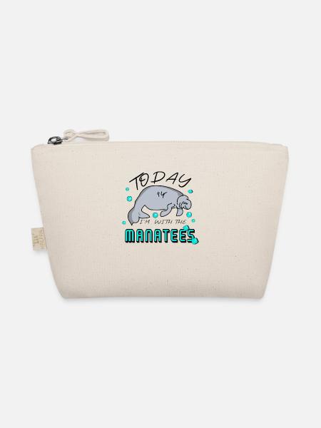 Manatee - Seekuh Spruch - Bio-Täschchen - Natur - Vorne