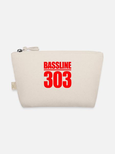 Electronic music Bassline 303 gift - Organic Pouch - nature - Front
