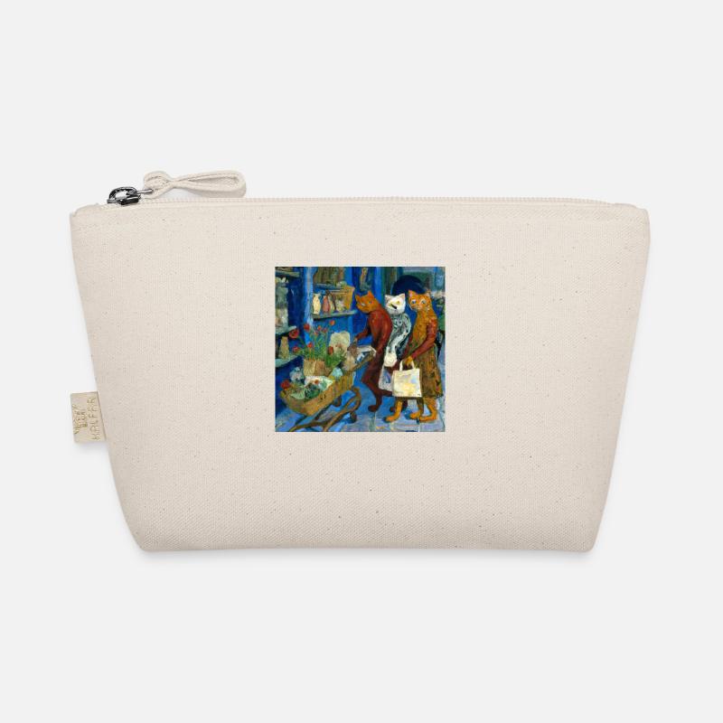 Cats in Van Gogh style 2 Organic Pouch