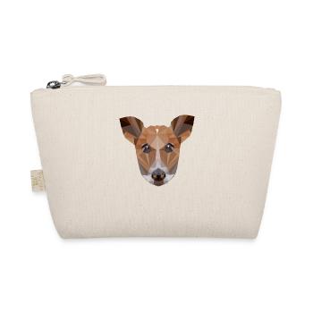 Hund Dog Polygon Dreieck - Bio-Täschchen - Natur - Vorne