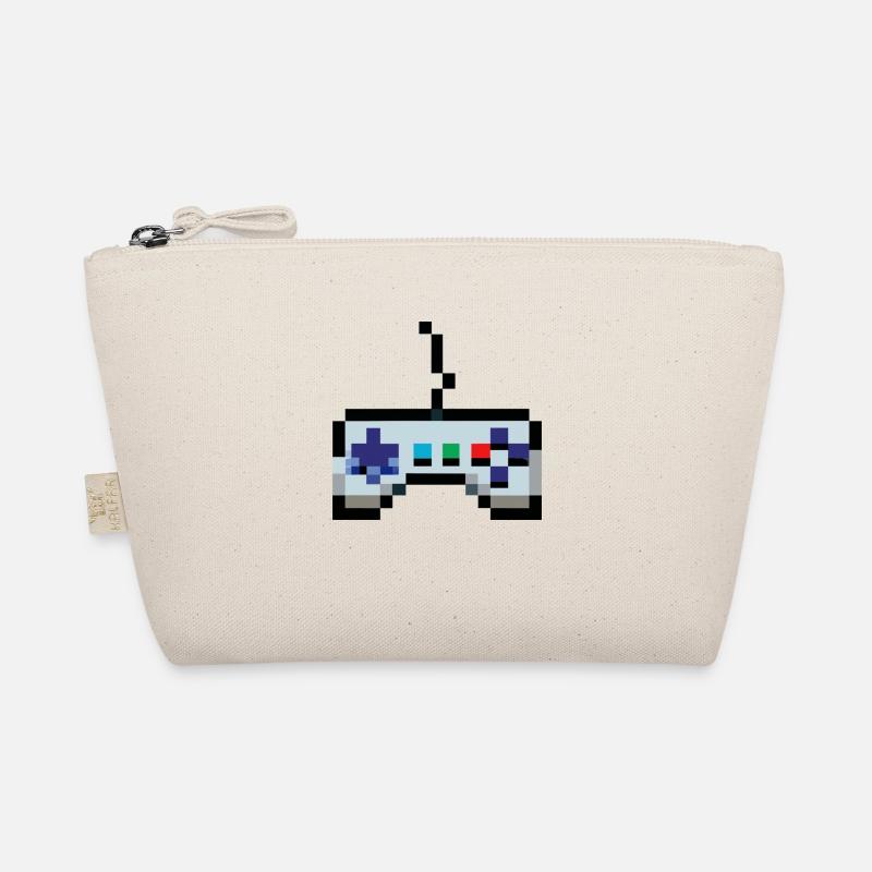 Pixelart Gamecontroller Gaming - Bio-Täschchen - Natur