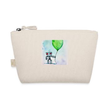 Robot with balloon - Organic Pouch - nature - Front