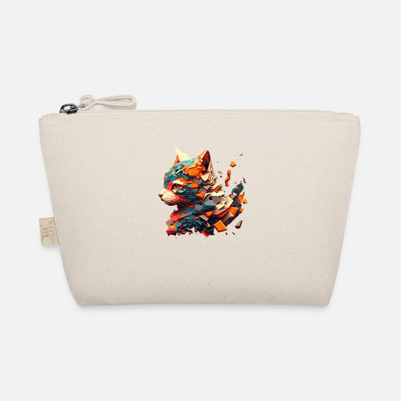 Buntes und farbenfrohes Katzen und Kitten Artwork Bio-Täschchen