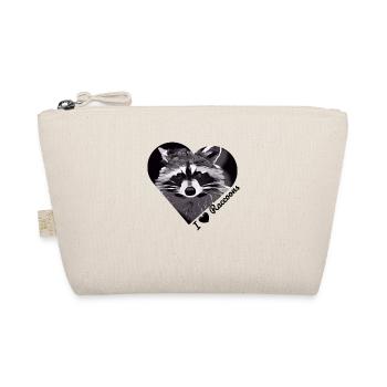 I ♡ Raccoons - Bio-Täschchen - Natur - Vorne