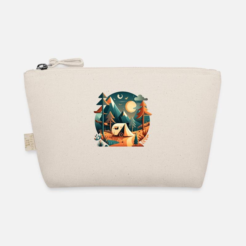 Campen mit Wohnwagen in den Bergen - Bio-Täschchen - Natur