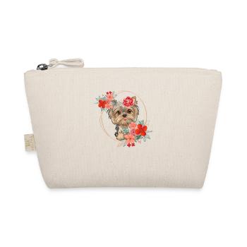 Spring design - Yorkshire Terrier in a wreath of flowers - Organic Pouch - nature - Front