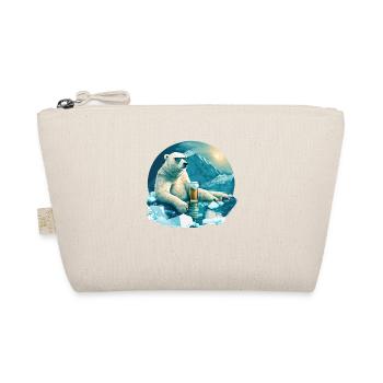 Polar bear chills with beer - Organic Pouch - nature - Front
