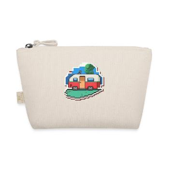 pixel vintage camper car - Bio-Täschchen - Natur - Vorne