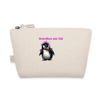Rebellion mit Stil Pengu Punk Geschenk Kunst - Bio-Täschchen - Natur - Vorne