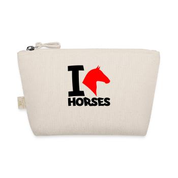 i love horses 2 2 - Bio-Täschchen - Natur - Vorne