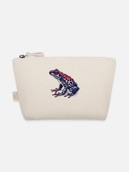 Pfeilgiftfrosch Amphibie in toller retro Optik - Bio-Täschchen - Natur - Vorne
