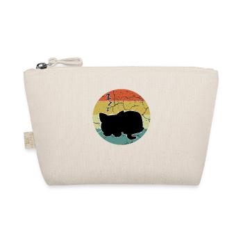 Retro Vintage Cute Cat Sunset Design - Organic Pouch - nature - Front