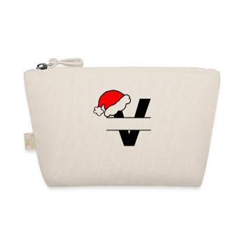 Christmas Alphabet Letter V to Personalise - Organic Pouch - nature - Front