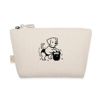 Kettlebell Hund Training Buddies Sport Geschenk - Bio-Täschchen - Natur - Vorne