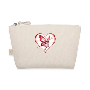 Coeur dessin de fée papillon - Trousse biologique - nature - Devant