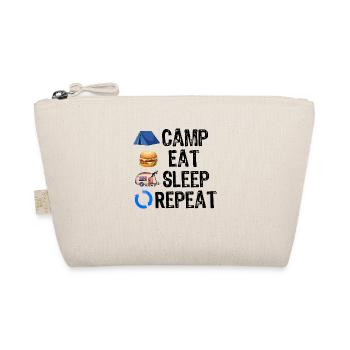 Camp Eat Sleep Repeat - Bio-Täschchen - Natur - Vorne
