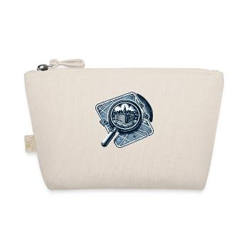 Map with a magnifying glass showing a mansion - Organic Pouch - nature - Front